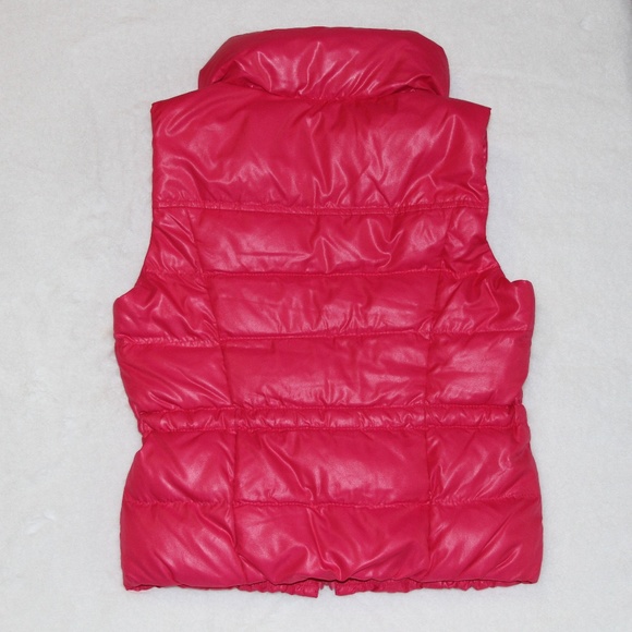 NWT Abercrombie & Fitch Girls Down Puffer Vest Jacket Pink Size Large - Picture 2 of 4
